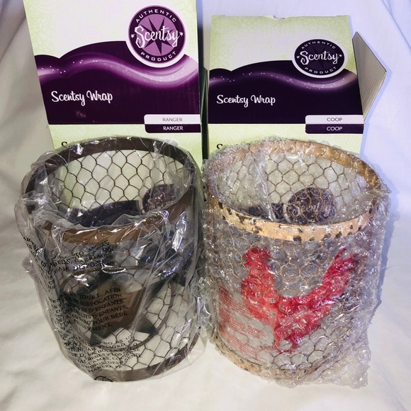 Scentsy Wax Warmer Wrap Pair Coop Rooster Ranger Star Scented Spatula Few Bars - Picture 2 of 4